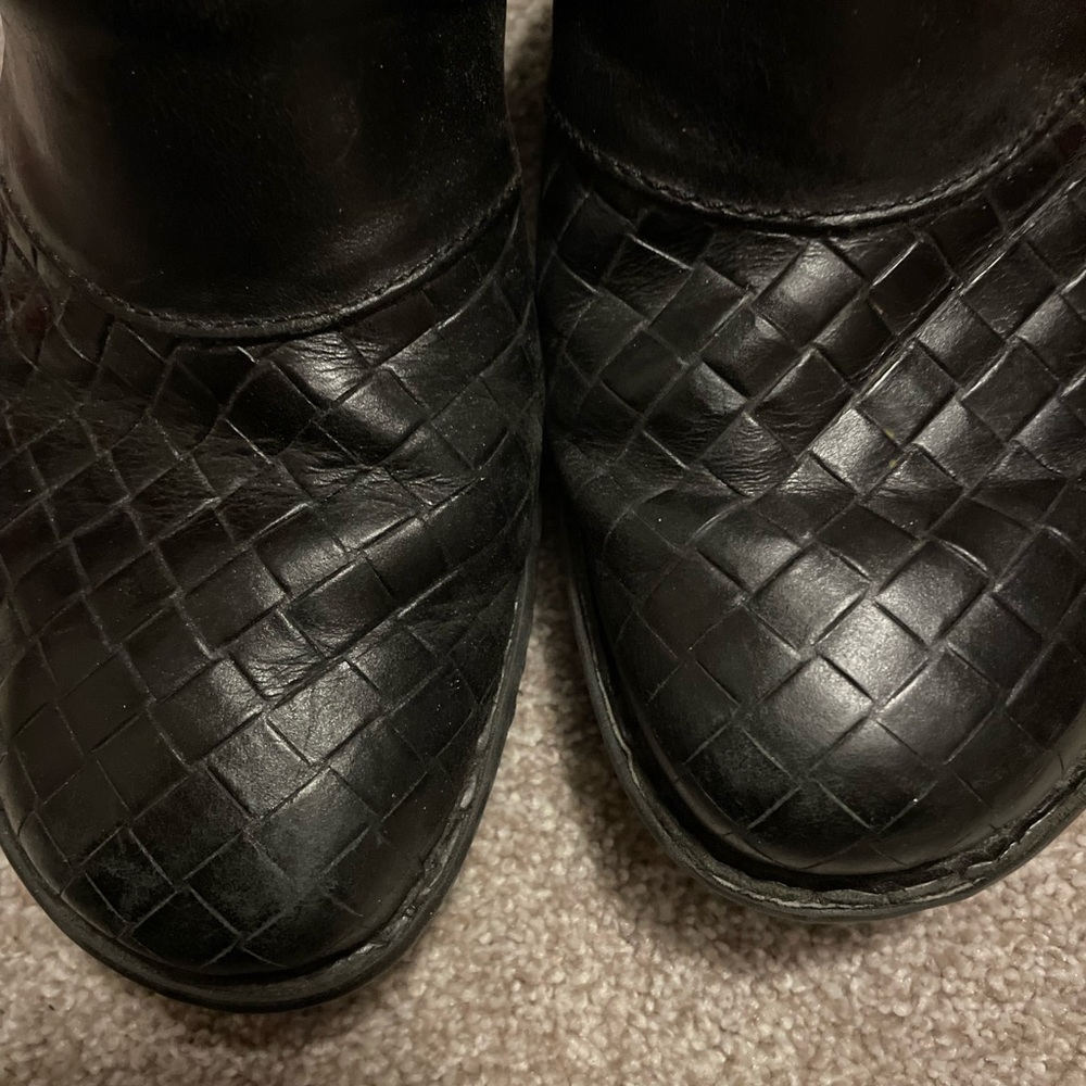 Born Black Woven Leather Mule Slides 9 - Picture 4 of 6